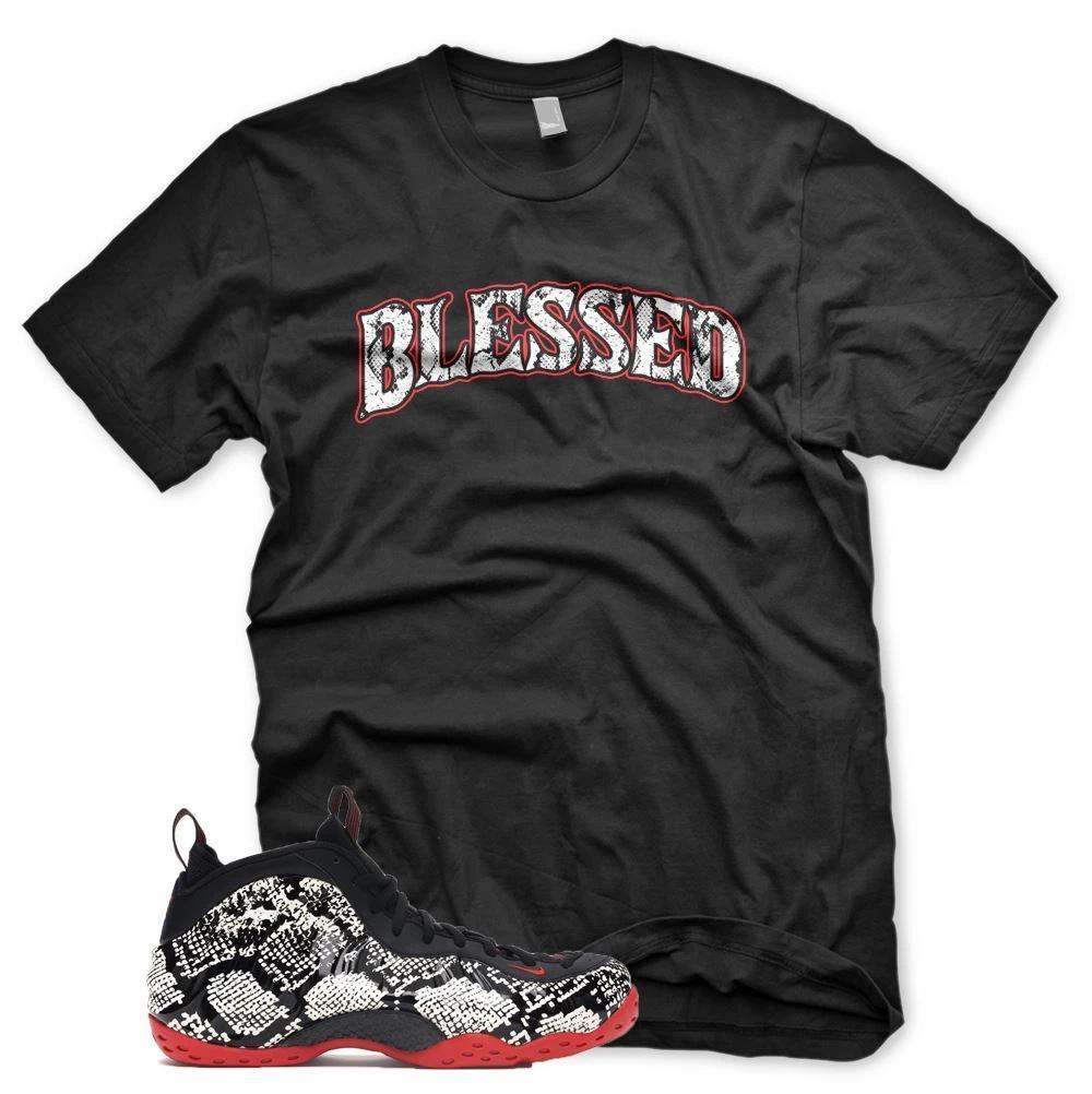 New BW BLESSED T Shirt for N Foamposite Snakeskin Habanero XL