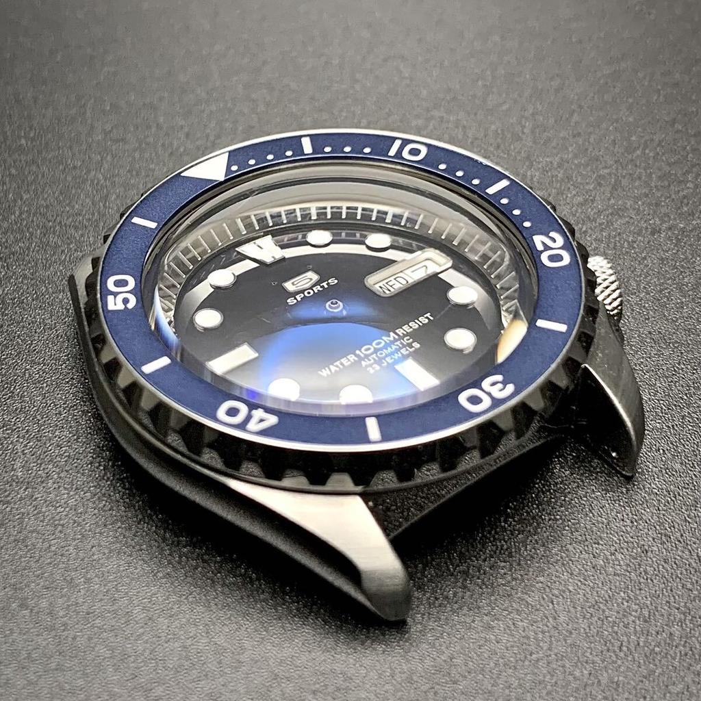SEIKO SKX007 SBSA SRPD Crystal Sapphire Crystal Double Dome Blue AR MOD Custom Part SKX 7S26-0020 Etc. 31.5x3.3x1.5