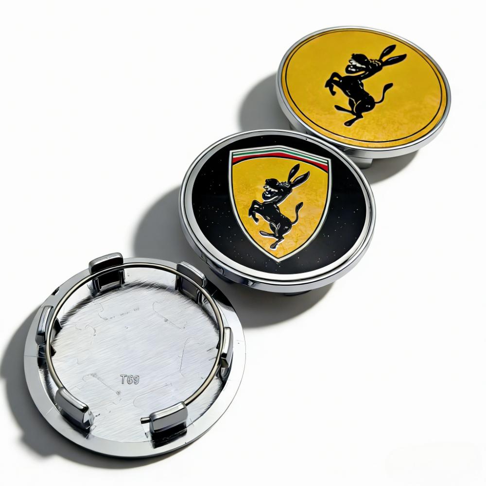 4pcs Donkey Logo Badge Emblem Car Wheel Center Caps 69MM Clip 56MM Wheels Hub Dust Cap Rim Hubcaps Cover Replace Car Accessories