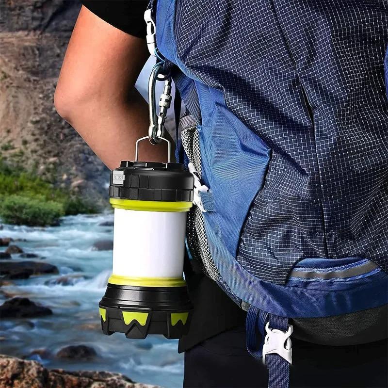 USB Rechargeable Camping Lantern, 6 Mode Super Bright Portable Handheld Lamps Perfect for Camping