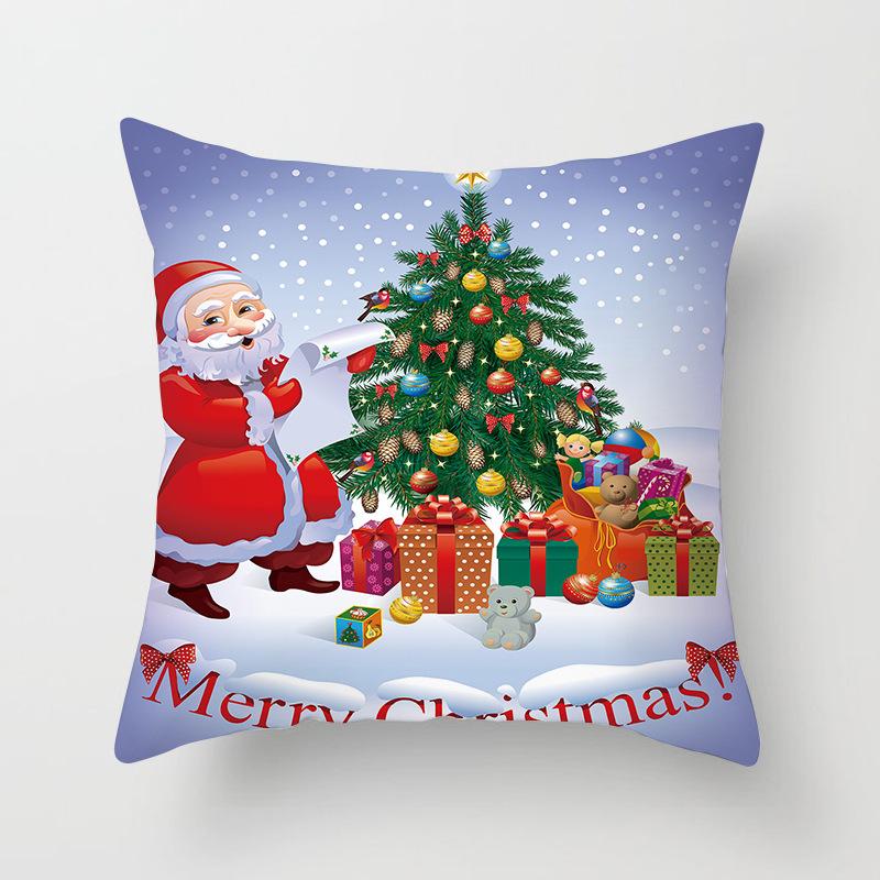 Festliche Weihnachtskissen Nordische Weihnachtsbäume Druck Kissenbezug Nachttisch Zuhause Rückenabdeckung