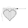 128LED Lover Heart Curtain Lights Party Wedding  Outdoor  Garden Decor Lamp