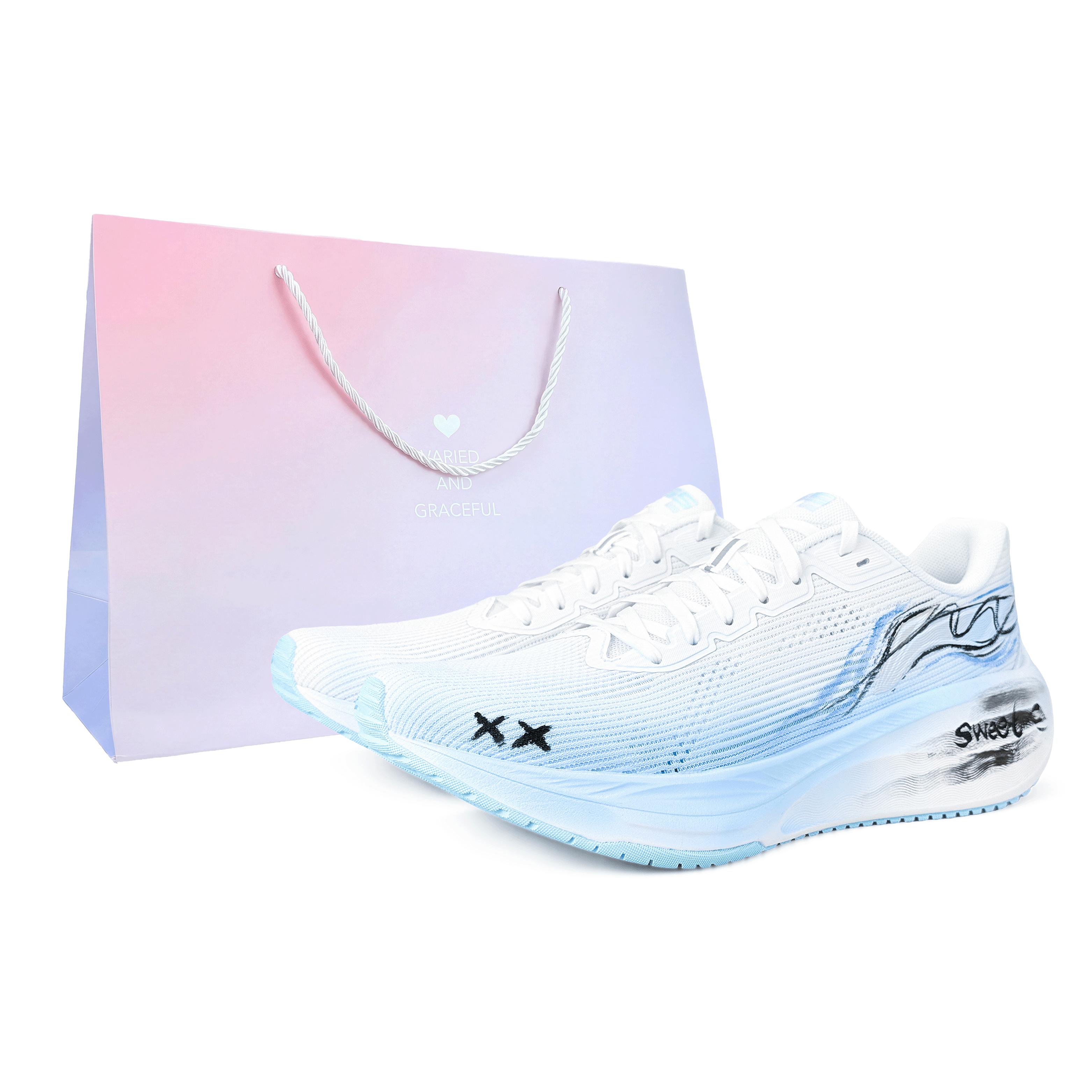 Li Ning Wuyue Амортизирующие Низкие Беговые Кроссовки Мужские Сине-Белые ARSU009-7(Team537-LD) 39