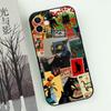 Funny Cartoon Black Cat Phone Case For iPhone 17 Air 16 E 15 14 13 12 11 Pro Max Plus Mini SE 2020 2022 Shockproof Cover Funda