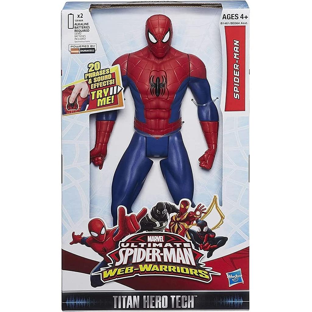 Marvel Ultimate Web Warriors Titan Hero Tech Electronic Figure Spider-Man Spider-Man 12-Inch [Item]