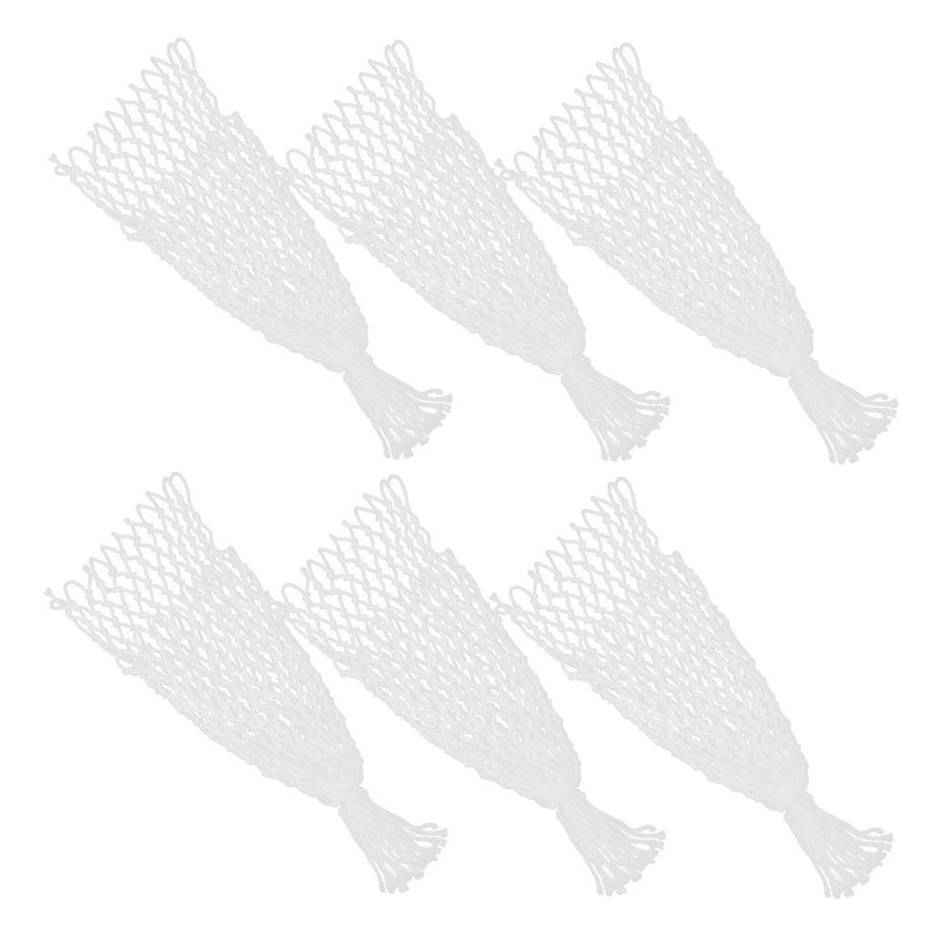 6PCS Billard Net Tasche Baumwolle Mesh Tasche Pool Weiß Langlebig Pool Tisch Zubehör
