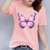 Cute Butterfly Printed TShirt Short Sleeve Aesthetic Graphic Womens Harajuku Top Casual Fashion TShirt