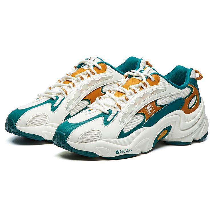 Fila Fusion Pantera Fabric Sports Comfortable Low-Top Lifestyle Shoes Men Sneaker High-Mountain-Green T12M121104FAS