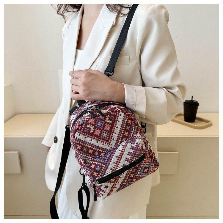 Женская сумка осенний универсальный новый многоцелевой рюкзак осенний одно плечо кроссбоди маленький рюкзак красный