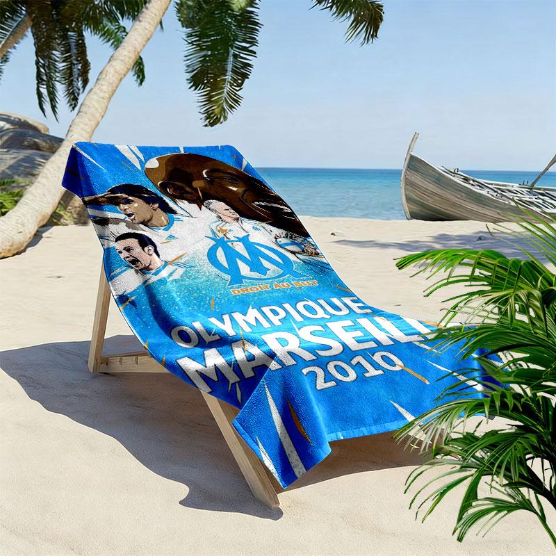 l'Oheme Logo Print Beach Towel, Large Soft Quick Dry Towel for Beach Camping Swimming