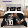 Football Legend Neymar Jr Bedding (1 * Duvet Cover + 2 * Pillowcase, Without Core) 2D Flat Christmas Birthday Gift Soft and Comfortable Bedding Set