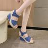 Summer Casual Wedge Canvas Women's Shoes - Breathable, Versatile, Non-slip Platform Sandals
