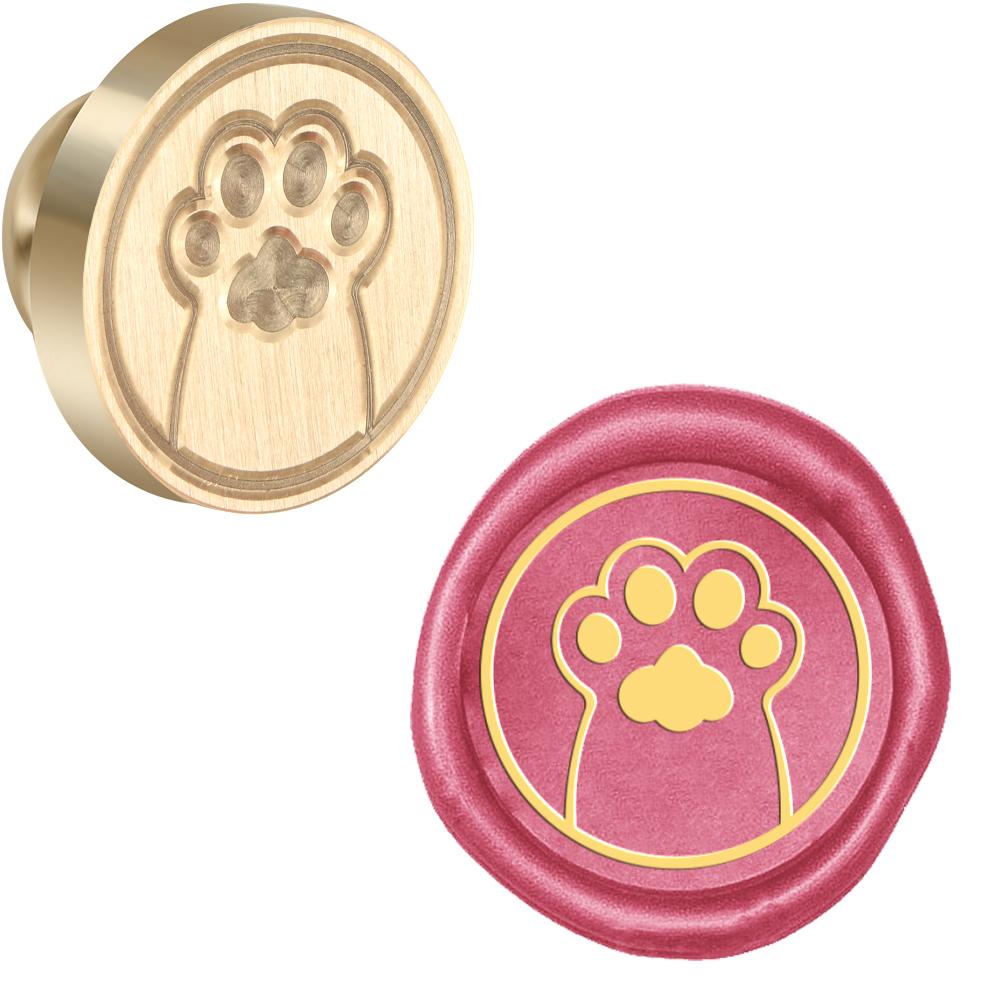 Cat Series Wax Seal Stamp Animals Pattern Sealing Wax Stamp 25mm Removable Brass Head for Envelope Card Package Decoration