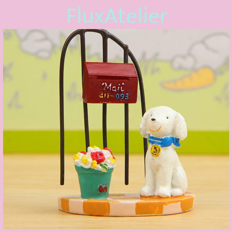 Small Fresh 3d Resin Dog Decor With Cartoon Shape For Home Office And Garden Decoration