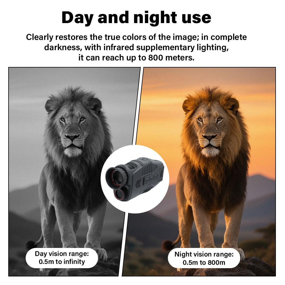 Hunting R11 1080P Monocular Infrared Night Vision Device For Day Night Use Photo Video 5X Digital Zoom 300M Viewing Distance Ful