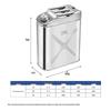 Thickened 304 Stainless Steel Fuel Can