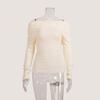 2026 New Sweater Spring and Autumn Women's Long-Sleeved T-Shirt Sexy Slim Fit Round Neck Long Sleeves Basic Knitted Sweater