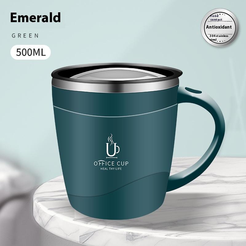 304 Stainless Steel Mug, Double-layer Heat and Cold Preservation, Business Portable Coffee Cup Office with Handle for Making Tea