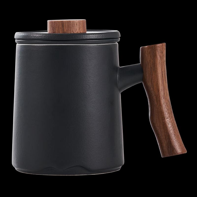 Gold Inlaid Jade Ceramic Office Cup Set