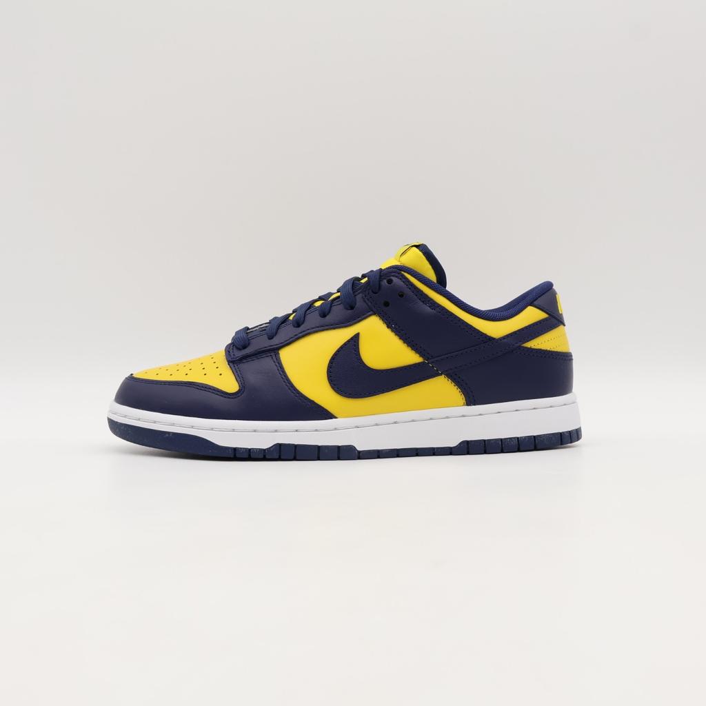 DD1391-700 Nike Dunk Low Michigan Varsity Maze Mitternachtsblau Weiß (Herren)