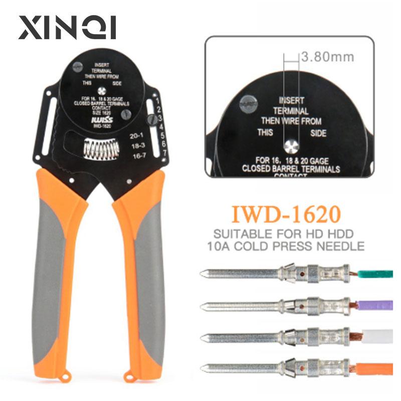 IWD-2630 IWISS Heavy Duty Connector Crimping Pliers Aviation Pin Crimper 0.05-0.128mm² 30-26AWG Four Core Shaft Point Pressure