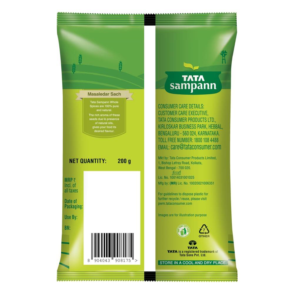TATA Sampann Cumin Seed Whole Spices 200g Pack of 1 Rich Aroma Natural Flavor for Cooking