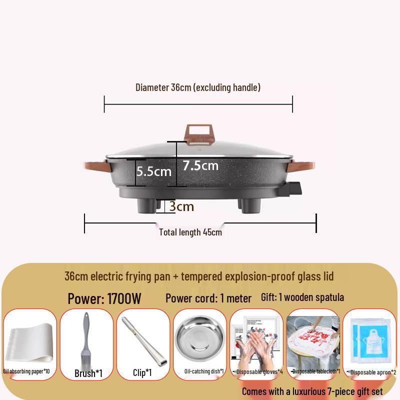 

New XL Electric Crepe Maker & Multifunctional Pancake Frying Pan for Dumplings
