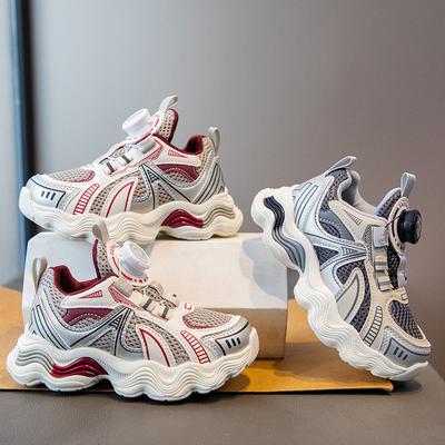 Children's Soft-soled Sneakers Girls' Dad Shoes 2025 Spring and Autumn New Boys' Net Shoes Medium and Older Children's Breathable Running Shoes