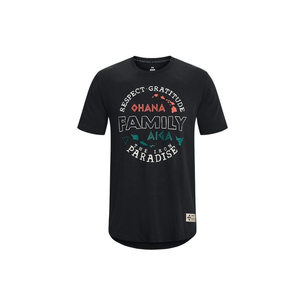 Under Armour Project Rock Family T-shirt Black Men s 1376894-001 XXL