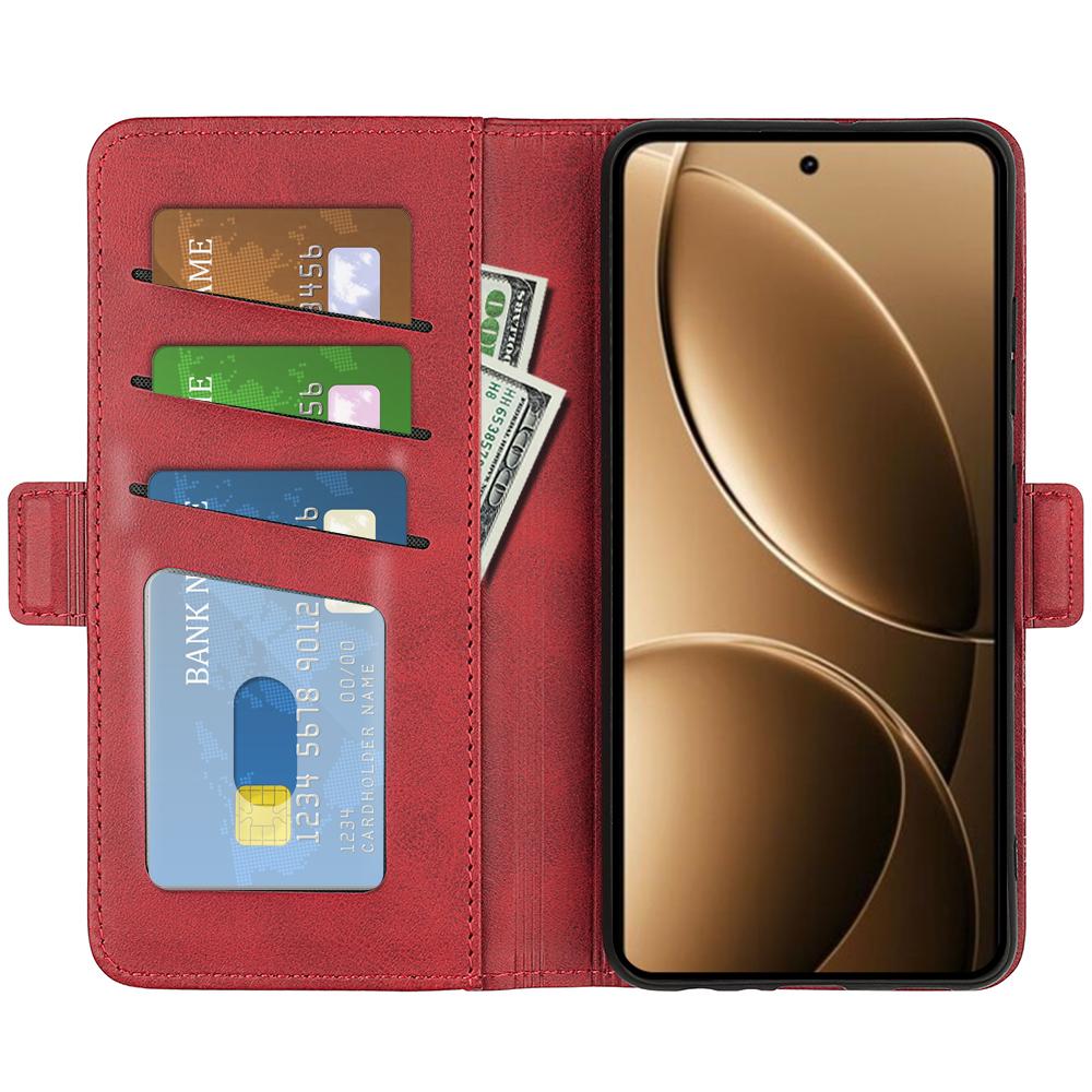 

For Xiaomi Redmi K80 Pro 5G Case Calf Texture Leather Wallet Phone Cover Brown