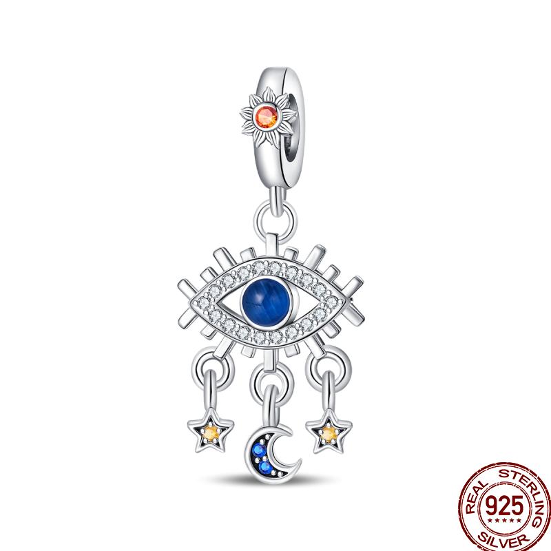 Copper Tarot Star Moon Sun Cross Bible Holy Blessing Amulet Beads Fit 3Mm Pan Original Bracelet Diy Gift