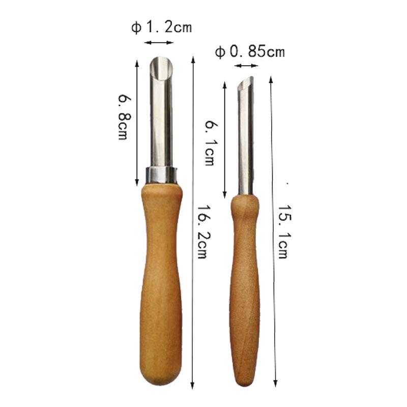 Pottery Clay Tools: Set of 4 Round Hole Punches for Polymer Clay and Art Sculpting