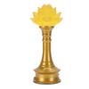 LED Flower Lamp Resin Metal USB Rechargble Buddhistic Lamp Flower Night Light for Display Decoration Faith Supplies