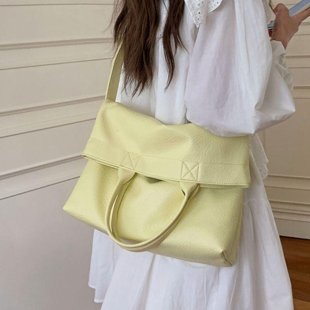 

Pu Leather Tote Bag Fold Crossbody Bag Elegant Shoulder Bag Outdoor