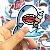50ks/sada Cartoon DIY Phone Sticker Samolepící vodotěsný PVC obal na žraloka Pohár na zavazadla Skateboard Laptop Scrapbook Graffiti obtisk