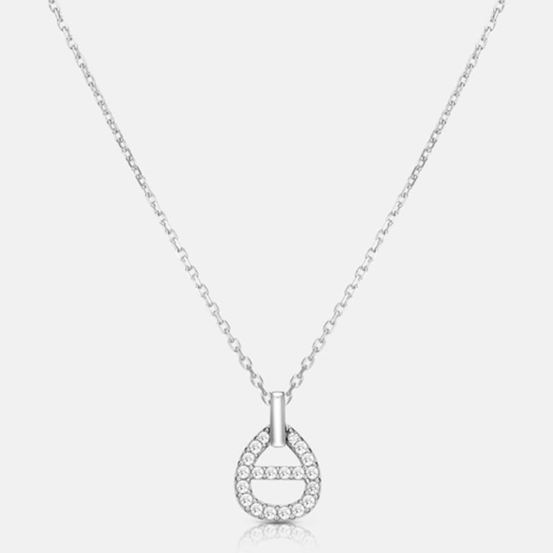 

METROCITY JEWELRY Lupo Sterling Silver White Necklace A231SN1090WPA 42cm