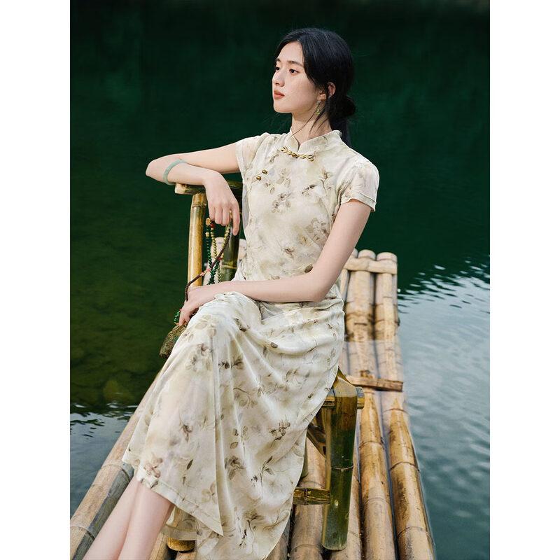 XWI Modern Mesh Panel Cheongsam Dress XL
