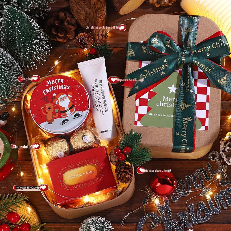 Christmas Glass Cup Gift Set with Soap & Hand Cream