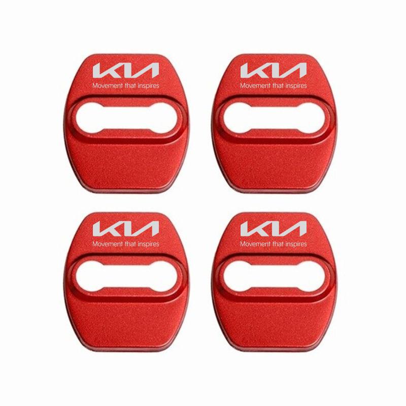 AHM1 4Pcs Car Accessories Door Lock Cover Auto Emblems Case for Kia Picanto Ceed Sportage Rio Cerato Soul Sorento Car Stickers