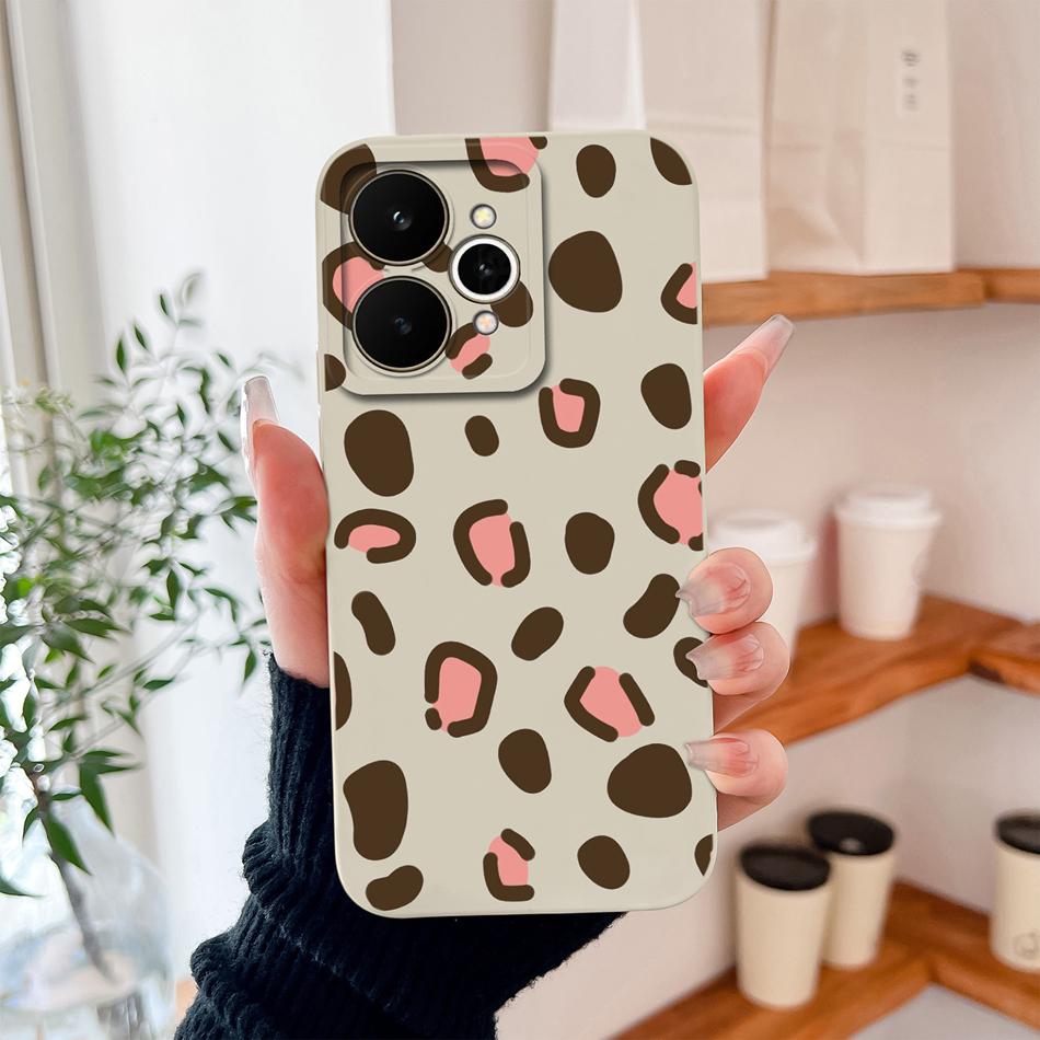 Cartoon Case For Realme 15 Pro Cute Dinosaur Liquid Silicone Lens Protection Back Cover Soft Phone Cases For Realme 15Pro 5G