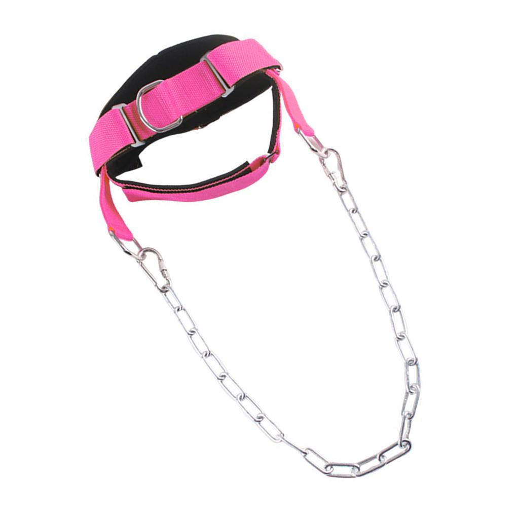 Fitness Neck Harness Weight Lifting Training Exerciser Head Harness Exerciser with Steel Chain Boxing Trainer Equipment