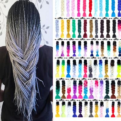 24 inch Jumbo Braiding Hair Extensie de păr croșetat sintetic Omber Long Hair Braids pentru femei