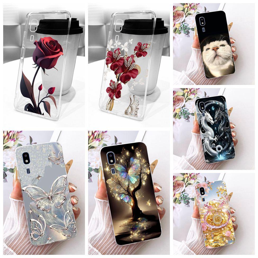 For Samsung A2 Core Clear Case Fashion Butterfly Cute Funny Painted Funda For Samsung Galaxy A2 Core Casing A260F A260G