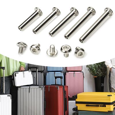 10x Luggage Wheel Repair Rivets 30/35/40/45/50mm Inner Hexagon Screw Nail Rivets Metal Screws for Wheels Repairing