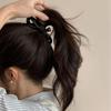 Korean Floral Banana Hair Clip - Elegant, Non-Slip, Vertical Ponytail Accessory