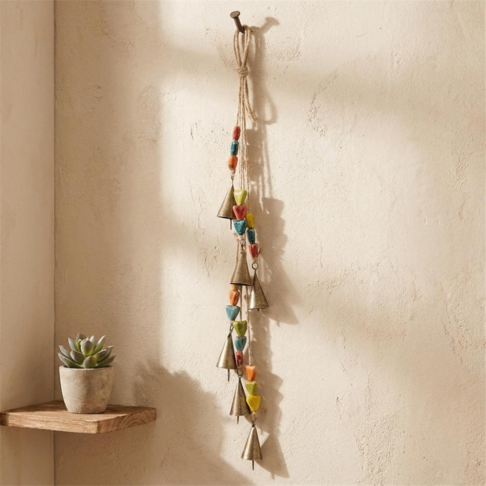 Vintage Bohemia Wind Chime Multicolored Witch Bells Unique Door Hanging Wall Decor