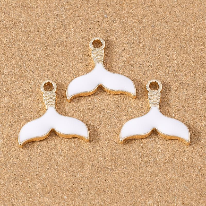

10pcs Cute Enamel Marine Lift Charms Whale Pendant for Necklace Earrings Bracelet DIY Jewelry Making Accessories Supplies