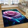 HD Pretty Flower Daisy Rose Chrysanthemum Carpet Rug for Home Living Room Bedroom Sofa Doormat Decor,Kids Area Rug Non-slip Mat