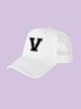 1Pc children's 26 letter printed baseball cap, fashionable sunshade duckbill cap for spring summer, breathable mesh trucker cap