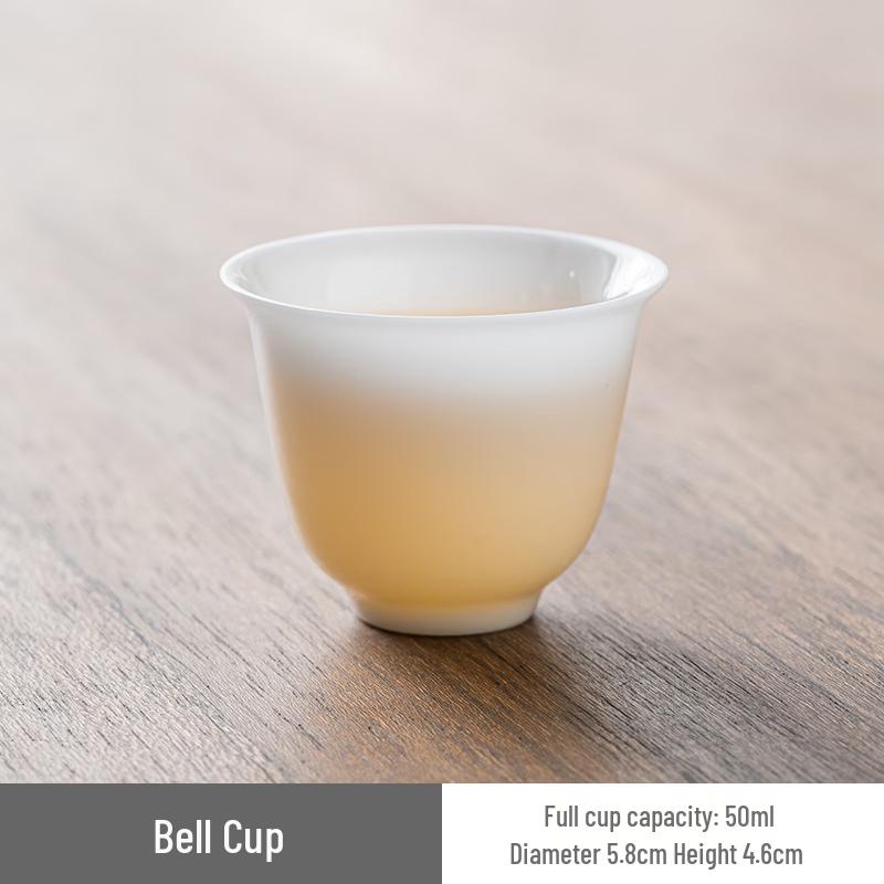 Ice Jade Porcelain Bell Teacups